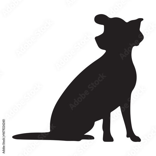 Black dog silhouette vector image for pet lovers and graphic designers perfect for logo and design needs