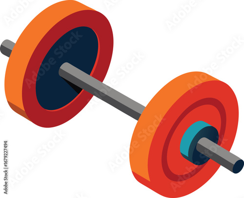 Vector weightlifting barbell icon