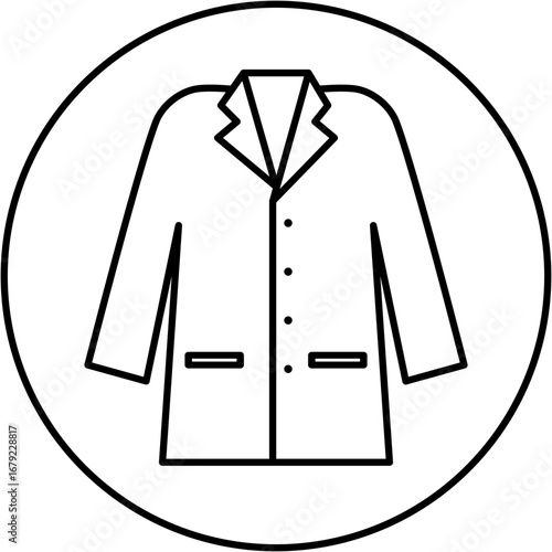 icon of laboratory coat for safety