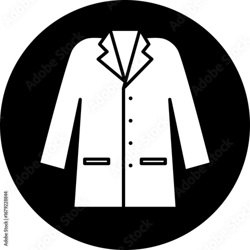 icon of laboratory coat for safety