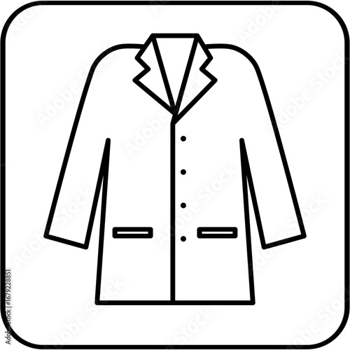 icon of laboratory coat for safety