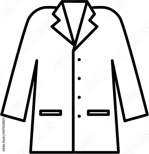 icon of laboratory coat for safety