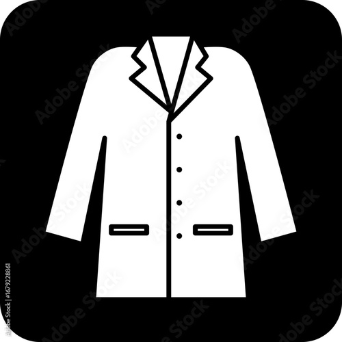 icon of laboratory coat for safety