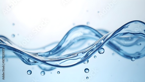 water splash isolated on white, close up of a drop of water, 3Drendered intricate glassy water drop pattern with a blue , blue water background , water drops background , blue water surface , bubbles 
