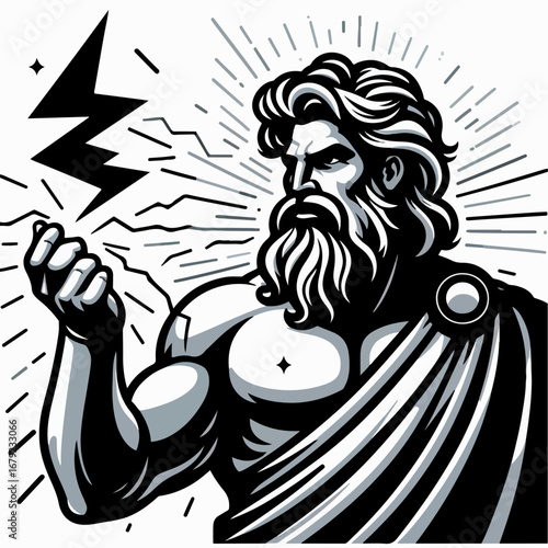 illustration of the god zeus