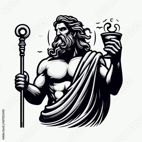 illustration of the god zeus