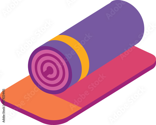 Vector yoga mat icon