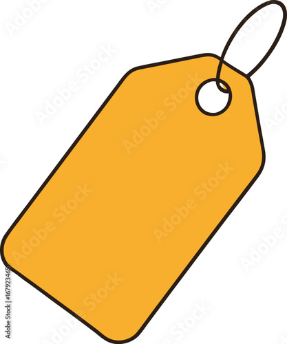 Golden Price Tag Sale on Transparent Background
