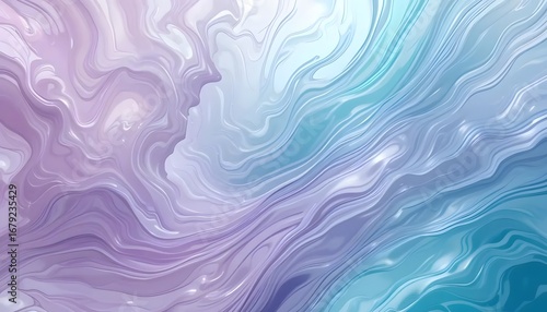 Pastel lilac and pale turquoise abstract rippled glass effect.