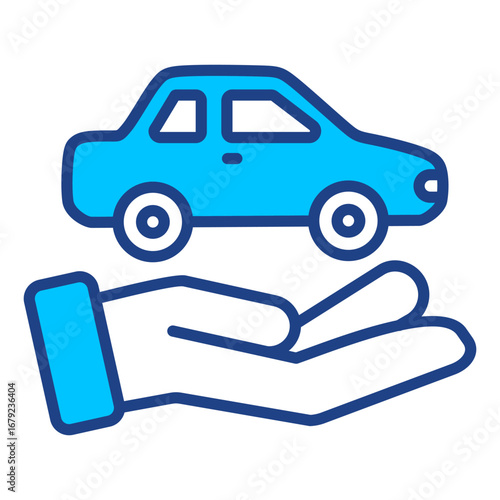 Rental Car Simple Vector Icon Collection