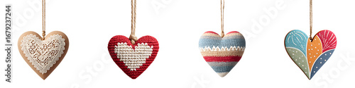 Wallpaper Mural Handmade Heart Ornaments Collection - Rustic Decoration Torontodigital.ca