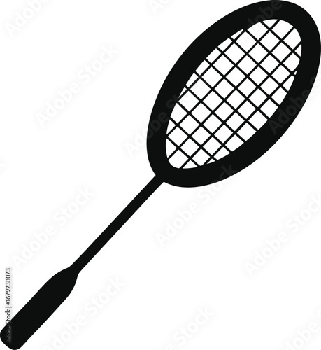 badminton racket isolated on white