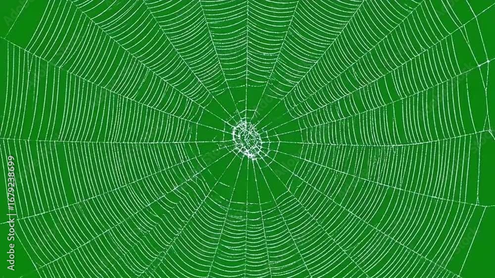 4k video green screen halloween animated spider web expanding