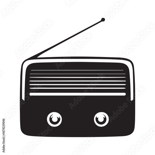 Vintage Radio: Classic Broadcast Icon silhouette