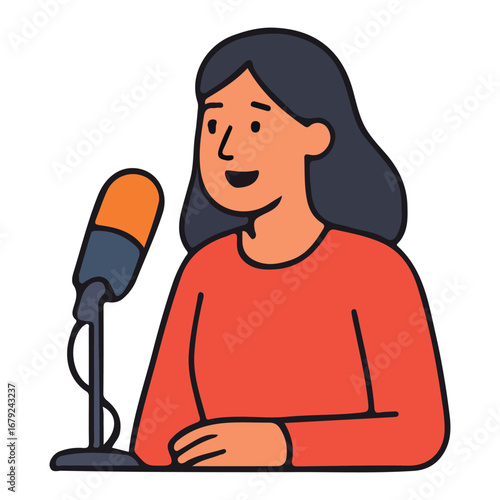 Modern International Podcast Day Illustration