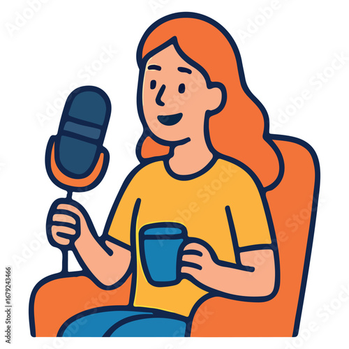 Modern International Podcast Day Illustration