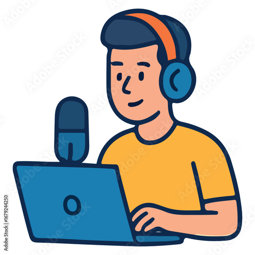 Modern International Podcast Day Illustration