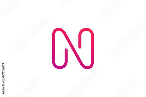 Letter N logo icon design template elements