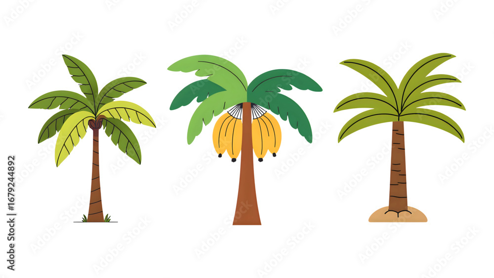 Obraz premium banana tree vector illustration