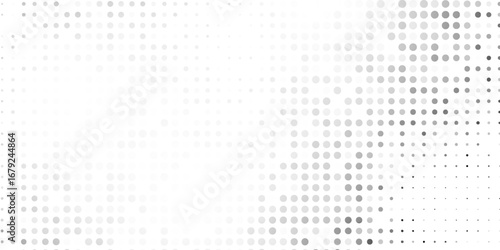 Halftone gradient. Dotted gradient, smooth dots spraying and halftones dot background seamless horizontal geometric pattern vector template set modern circle background dotted