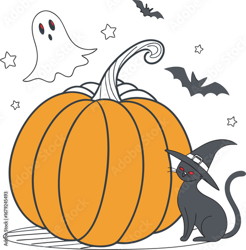 Modern Abstract Halloween T Shirt Design