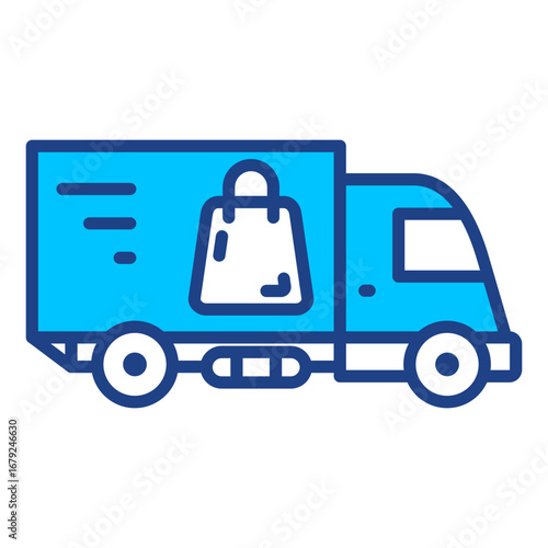 Delivery Truck Simple Vector Icon Collection