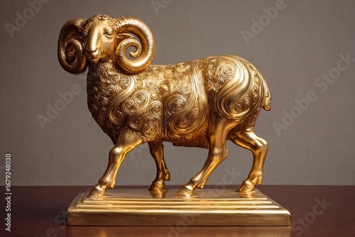 Golden fleece shining mystical Greek myth object