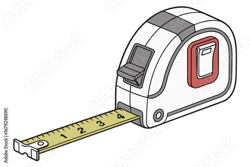 Measuring tape isolated on white background for construction and measurement
