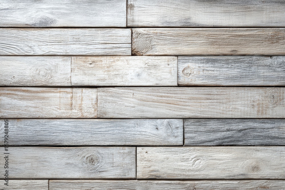 Obraz premium Light gray and beige wooden planks
