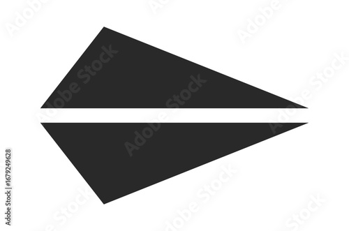 Geometric forked arrowhead cursor icon