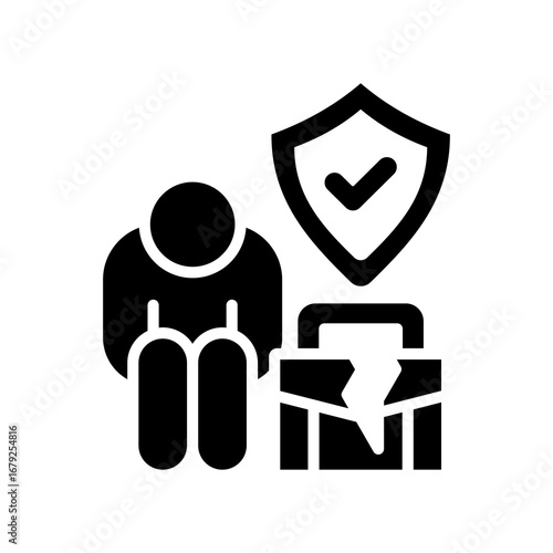 Unemployment Insurance glyph icon