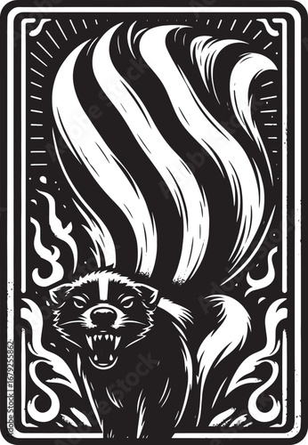 Elegant Black and White Vector Illustration of a Decorative Balcony with Floral Vines