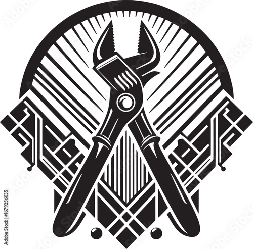 Mystical Alien Tarot Card Depicting Cosmic Connection and Spiritual Guidance in Black and White