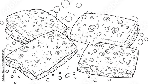 Sketch of Delicious Cheddar Biscuits: An Appetizing and Simple F