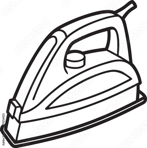 steam iron isolated on white background