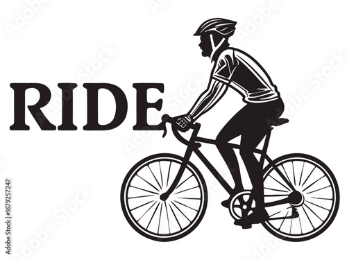 silhouette of a woman riding a bicycle