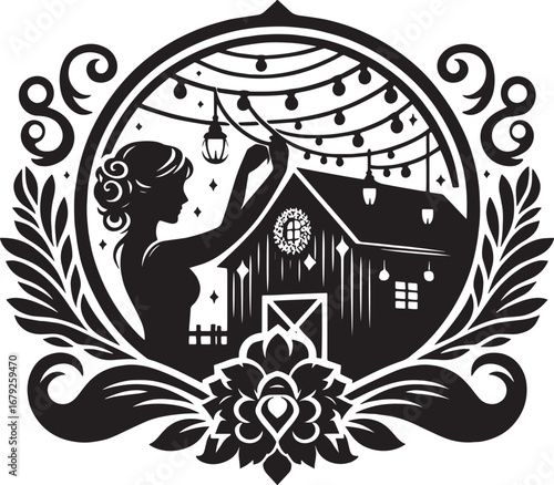 Mystical Tarot Card Illustration Featuring a Figure, Bell, and Abstract Celestial Symbols