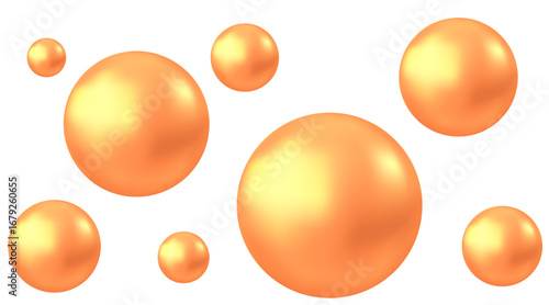Golden glossy 3d ball.