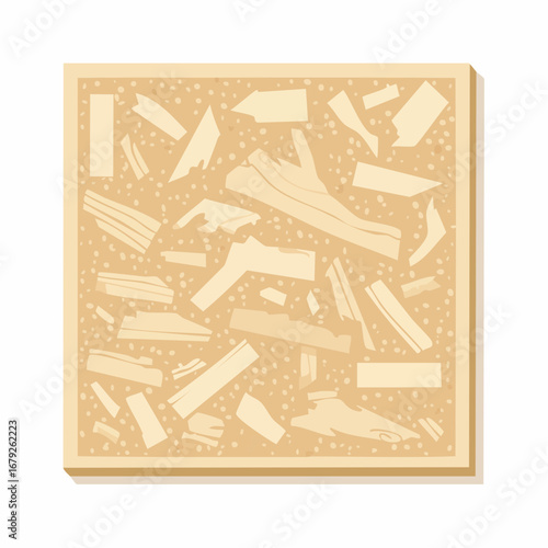 OSB background, plywood pattern, wood panel vector texture