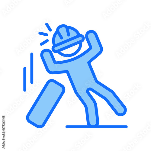 Near Miss blue color icon