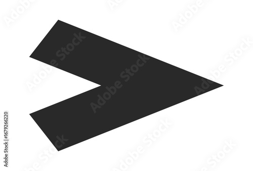 Cursor in triangular arrowhead shape