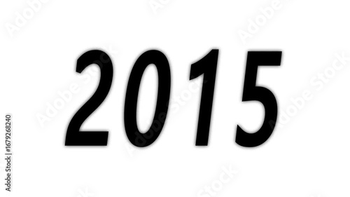 Simple Count up new year from 1990 to 2030 animation white background