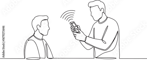 Continuous Line Art: Covert Recording with Mobile Device, Human