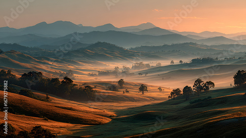 sunset in the mountains