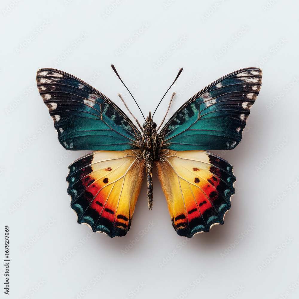 Obraz premium colorful butterfly on white background