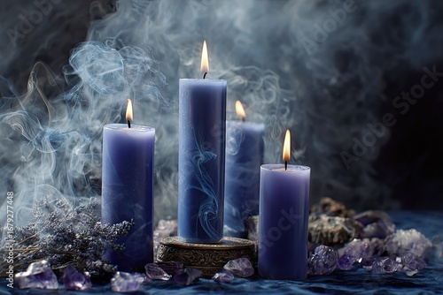 Oracle prophecy ritual candles and smoke mystical