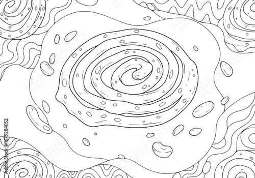 Whimsical jalebi illustration, swirling treat delight, festive d