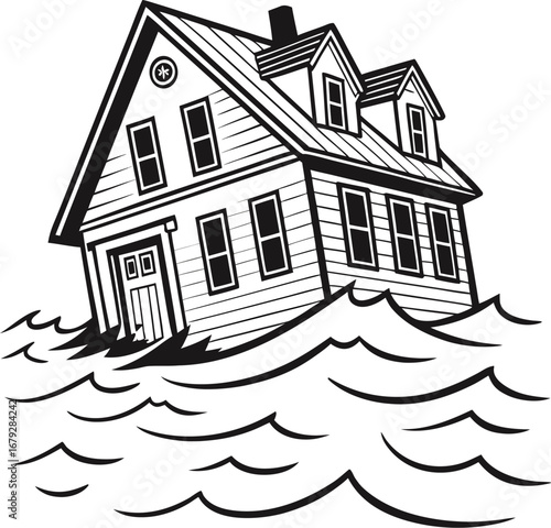 sketch of a house with a roof