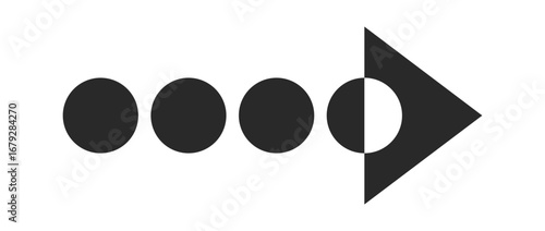 Dotted dashed arrow black symbol