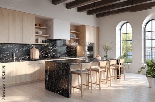 Modern kitchen with island
